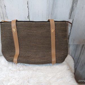 VTG Eric Javits Hand Bag Purse Tote Brown